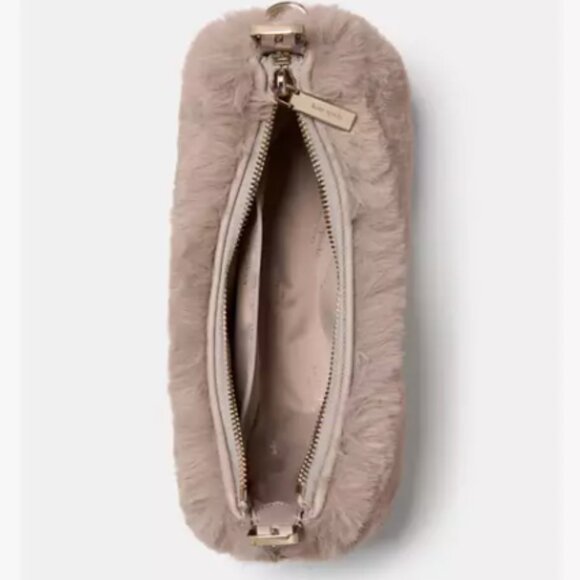 Kate Spade Nova Faux Fur Small Crescent Shoulder Bag NWT - Picture 4 of 4